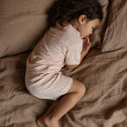 Shortie Pyjama Set - Flora Stamp Rose Dust Print