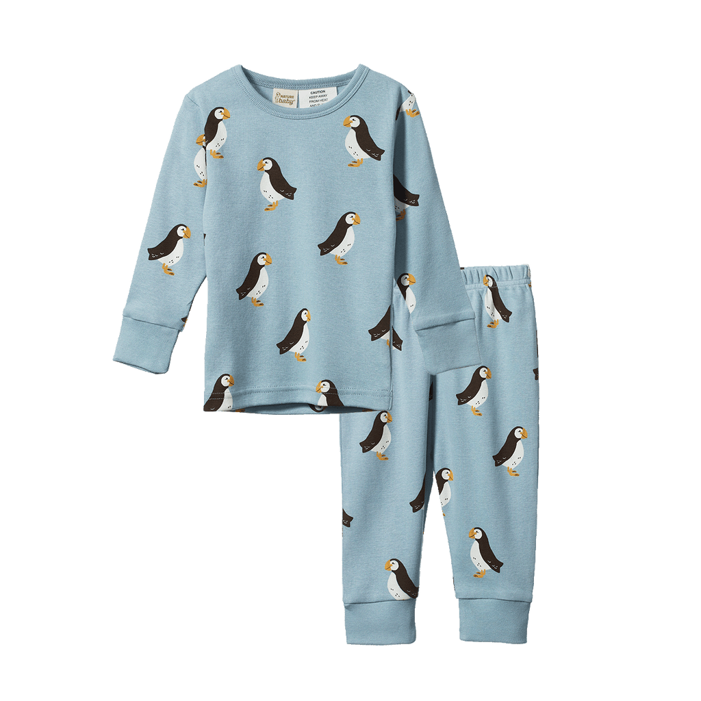 Nature Baby Long Sleeve Pyjamas - Puffin Print