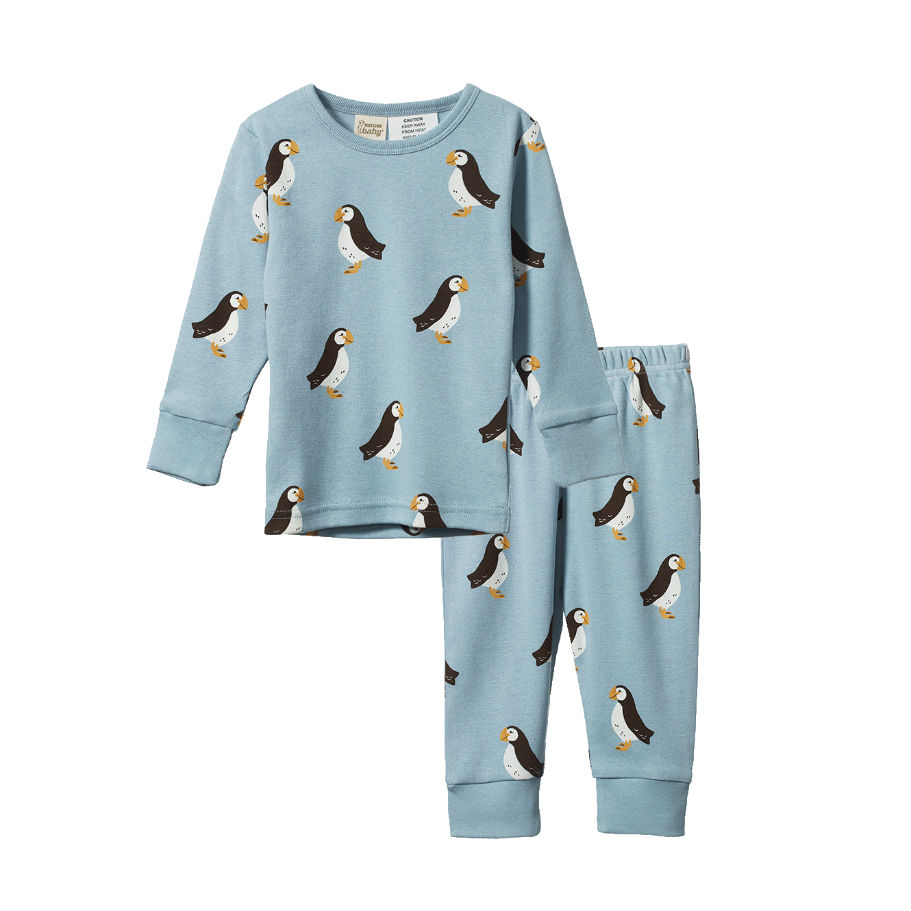 Nature Baby Long Sleeve Pyjamas - Puffin Print
