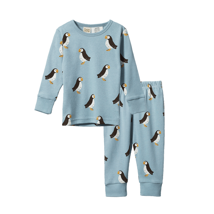 Nature Baby Long Sleeve Pyjamas - Puffin Print