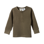 Long Sleeve Waffle Pyjamas - Seed