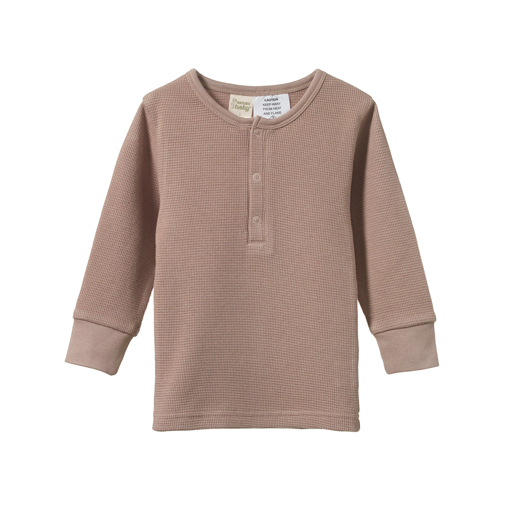 Nature Baby 2Pc Long Sleeve Waffle Pyjamas - Sparrow