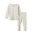 Long Sleeve Pyjama Set Pointelle -  Daisy Print