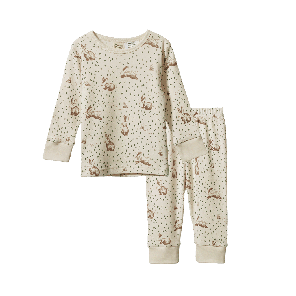 Nature Baby Long Sleeve Pyjamas - Rabbitty Print