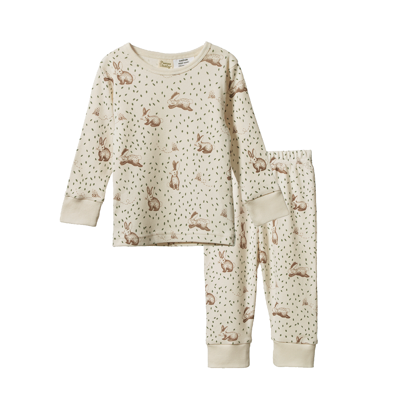 Nature Baby Long Sleeve Pyjamas - Rabbitty Print