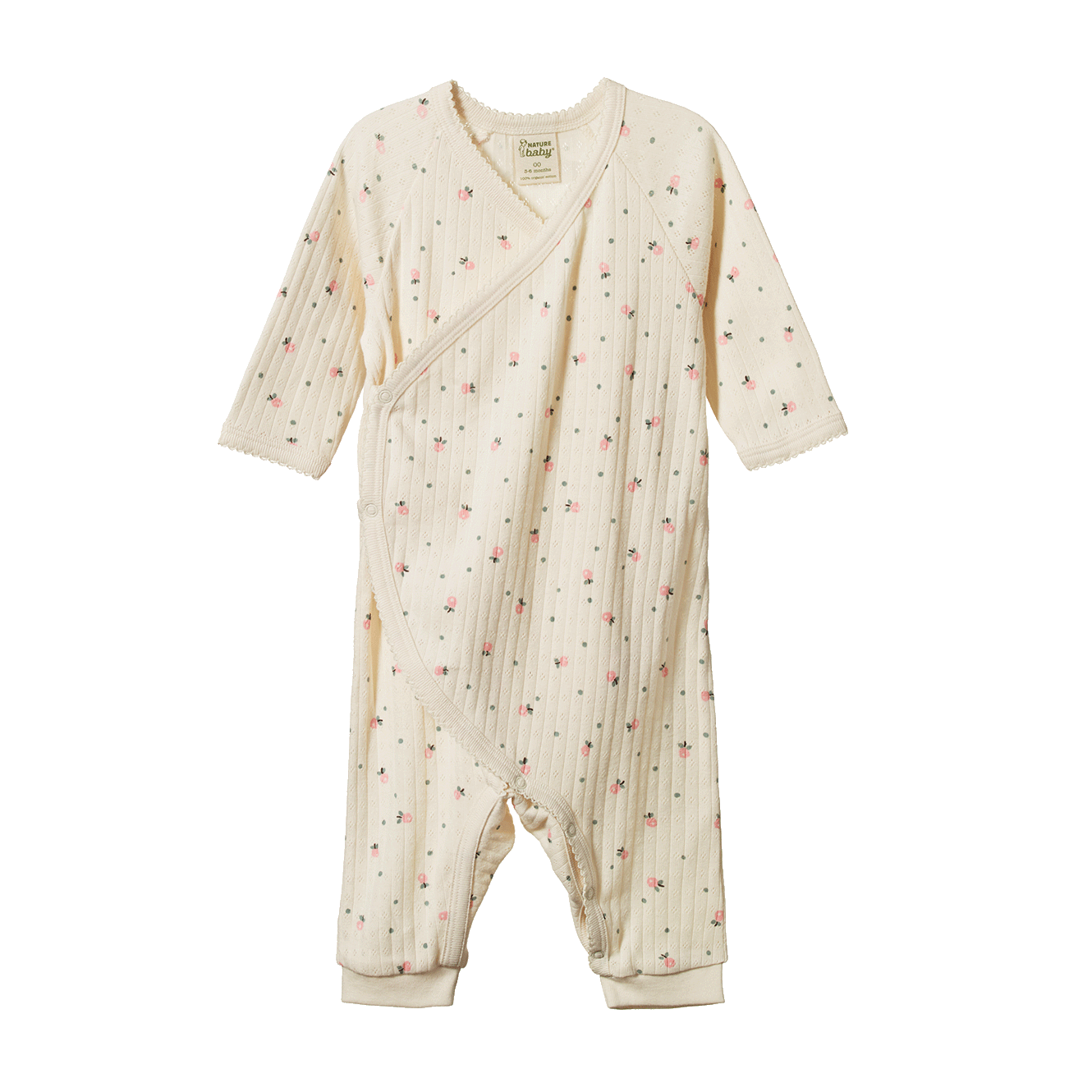 Nature Baby Kimono Stretch & Grow Pointelle - Posey Blossom