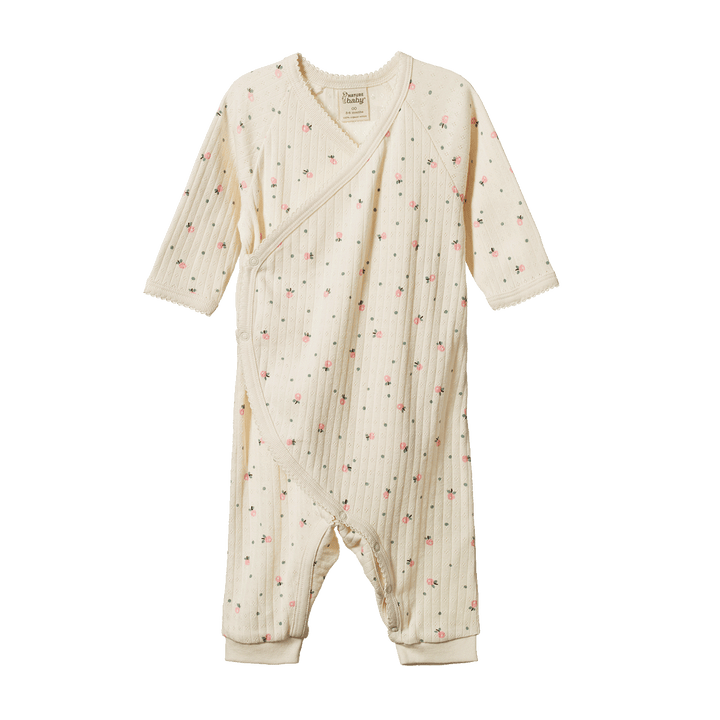 Nature Baby Kimono Stretch & Grow Pointelle - Posey Blossom