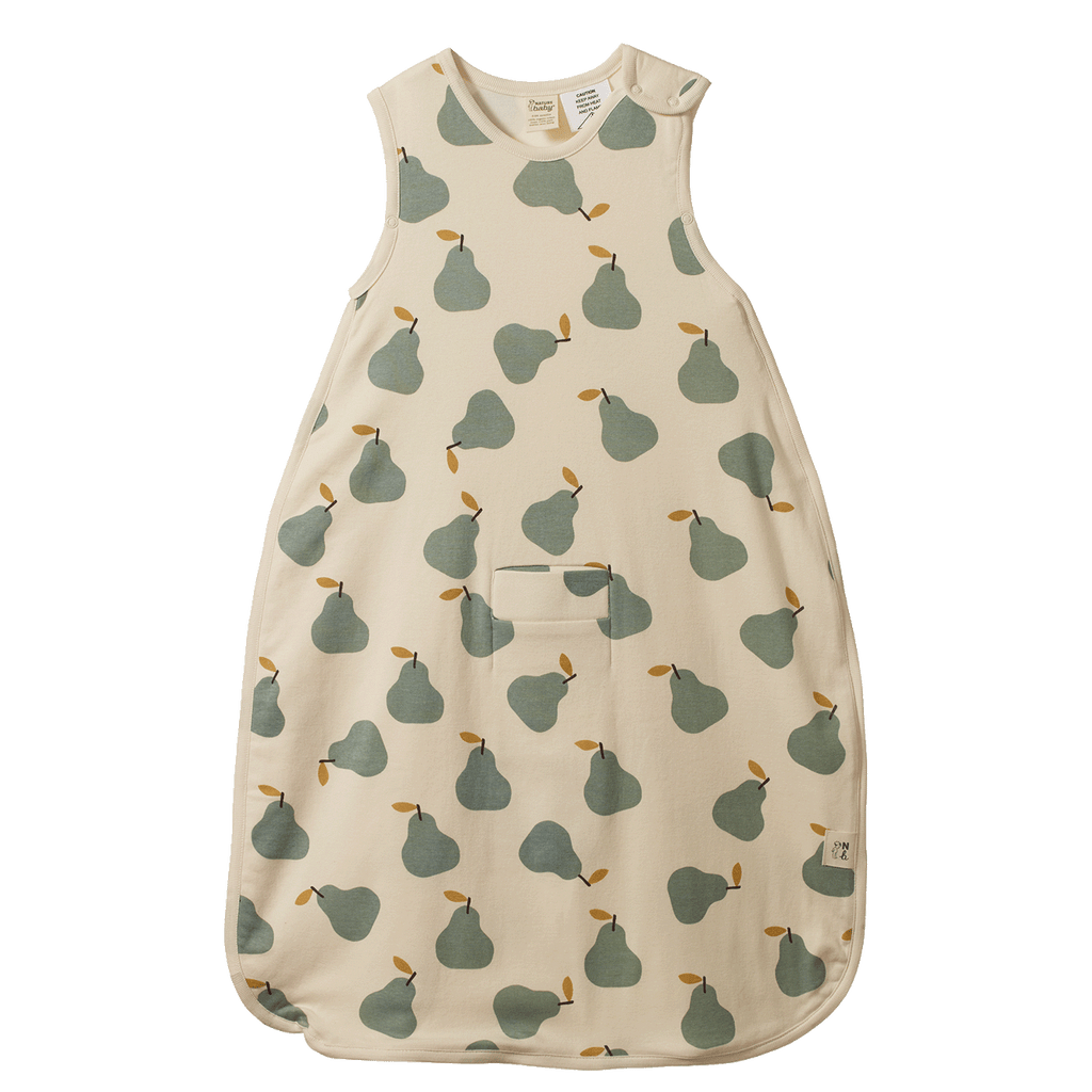 Cotton & Merino Sleeping Bag - Pear Print