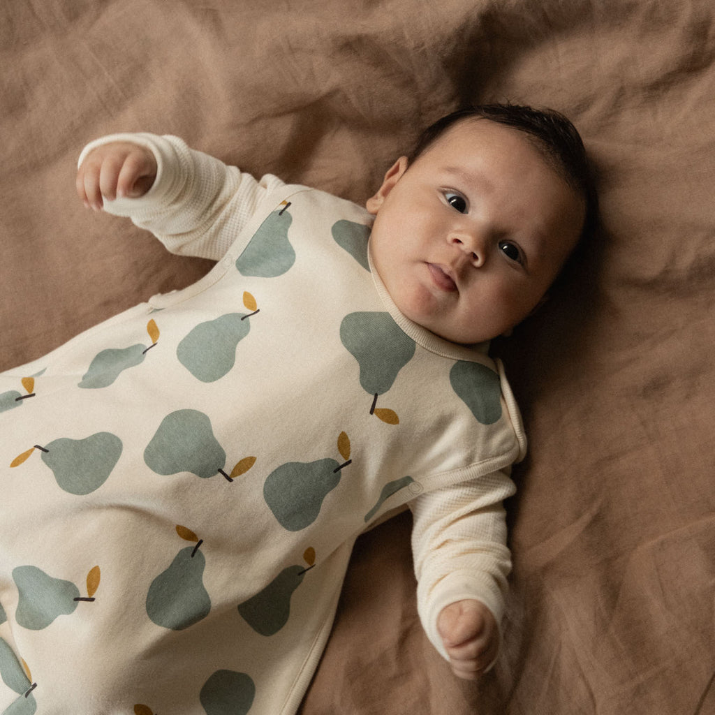 Cotton & Merino Sleeping Bag - Pear Print