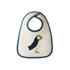 Reversible Bib - Puffin Print