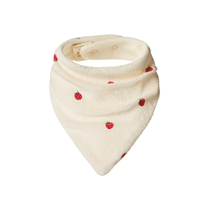 Nature Baby Triangle Bib Terry - Raspberry Print