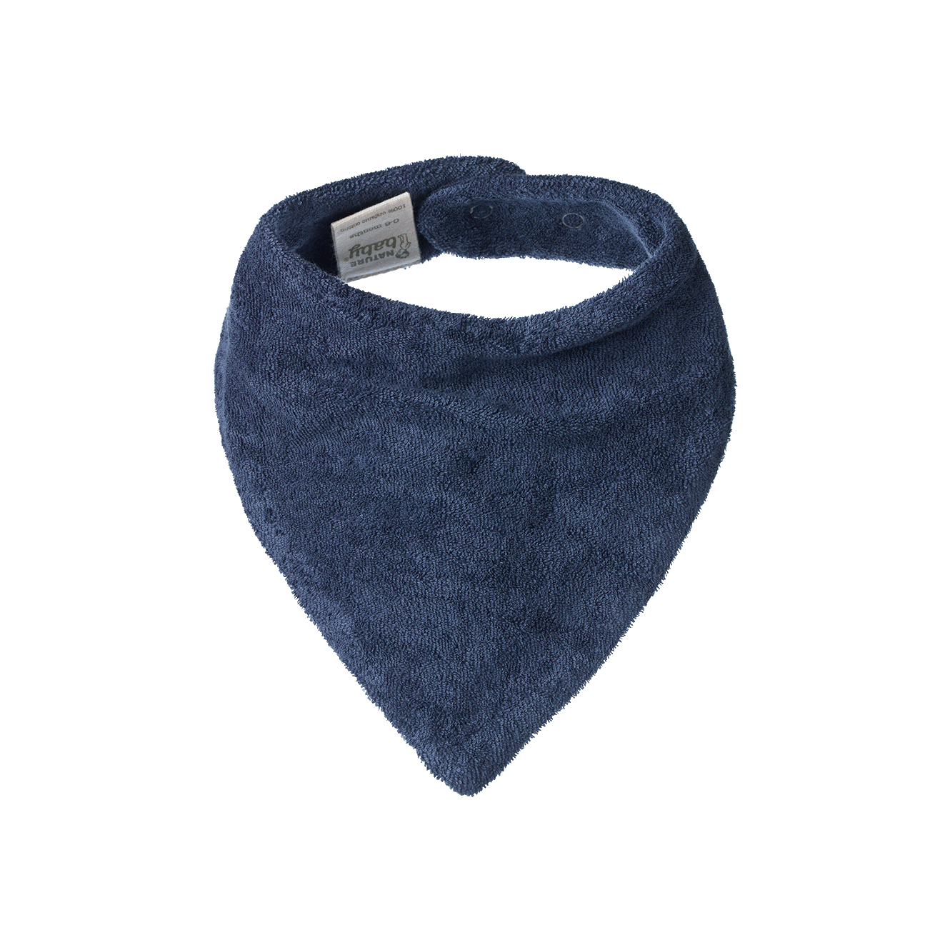 Nature Baby Triangle Terry Bib - Vintage Indigo