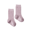 Organic Cotton Rib Socks - Lilac