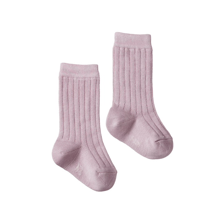 Nature Baby Organic Cotton Rib Socks - Lilac