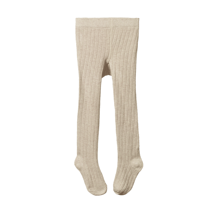 Nature Baby Organic Cotton Tights - Oatmeal Marl