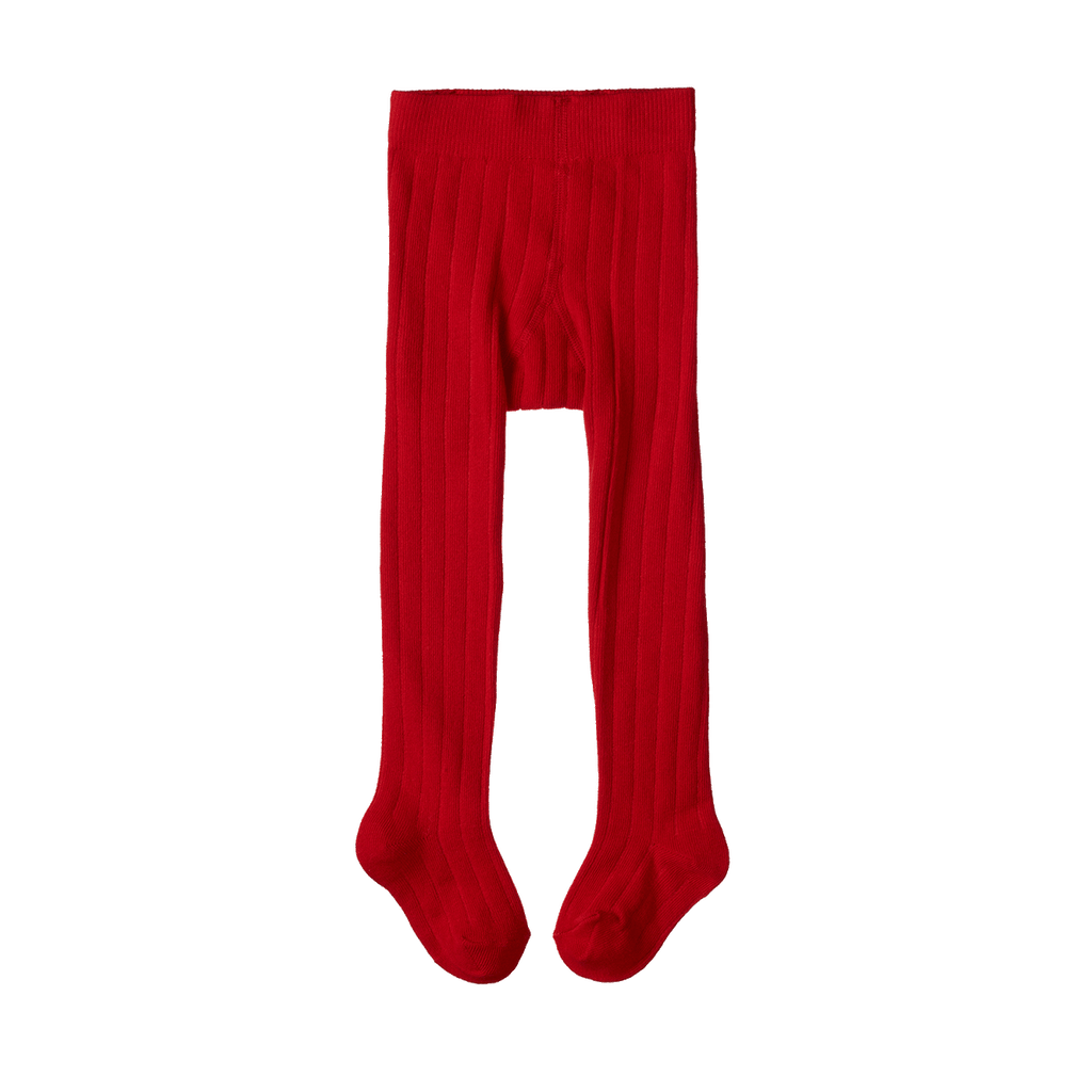 Organic Cotton Tights - Raspberry Red