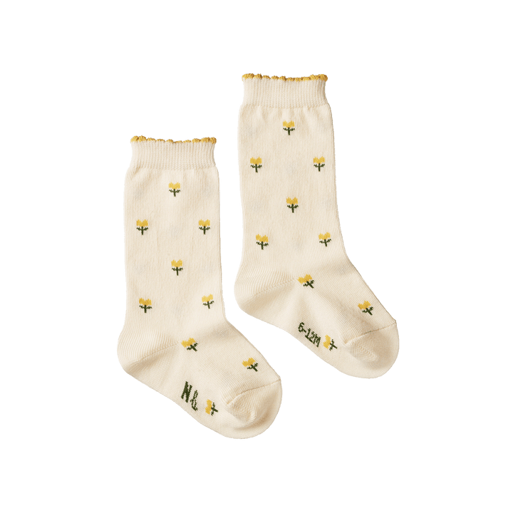 Nature Baby Organic Cotton Socks - Tulips