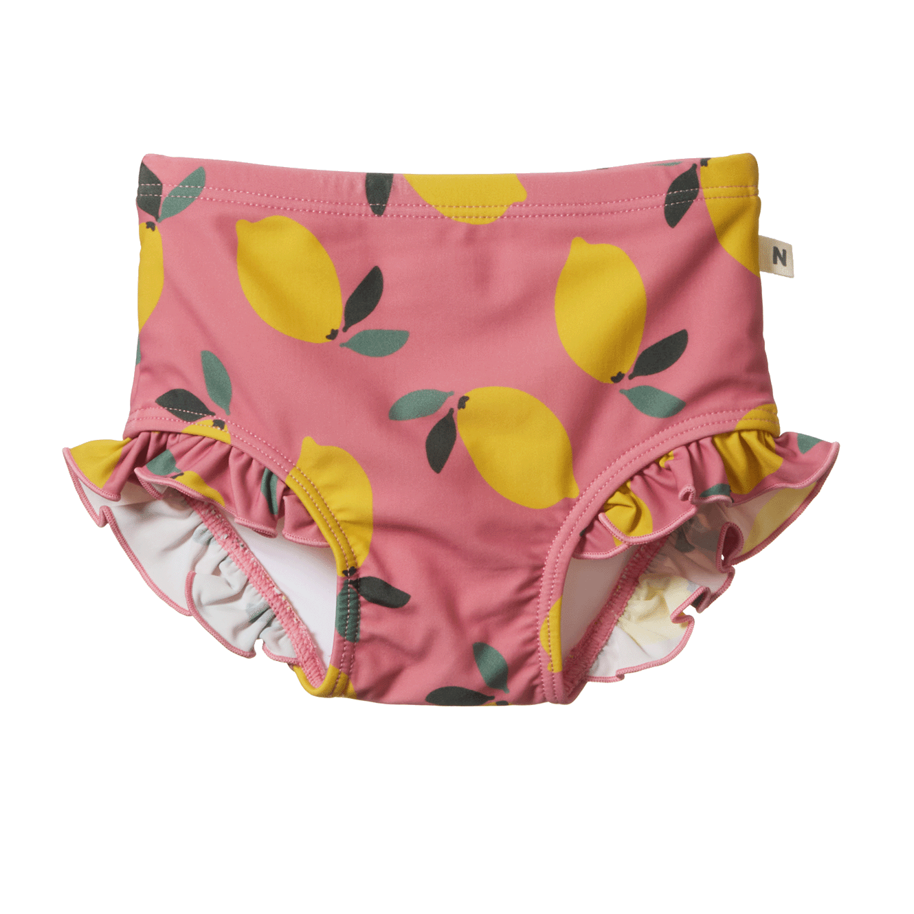 Nature Baby Ruffle Swim Shorts - Lemmony Rose Print