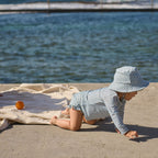 Splash Sunhat - Blue Gingham
