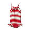 Frill Swimsuit - Red Sea Stripe