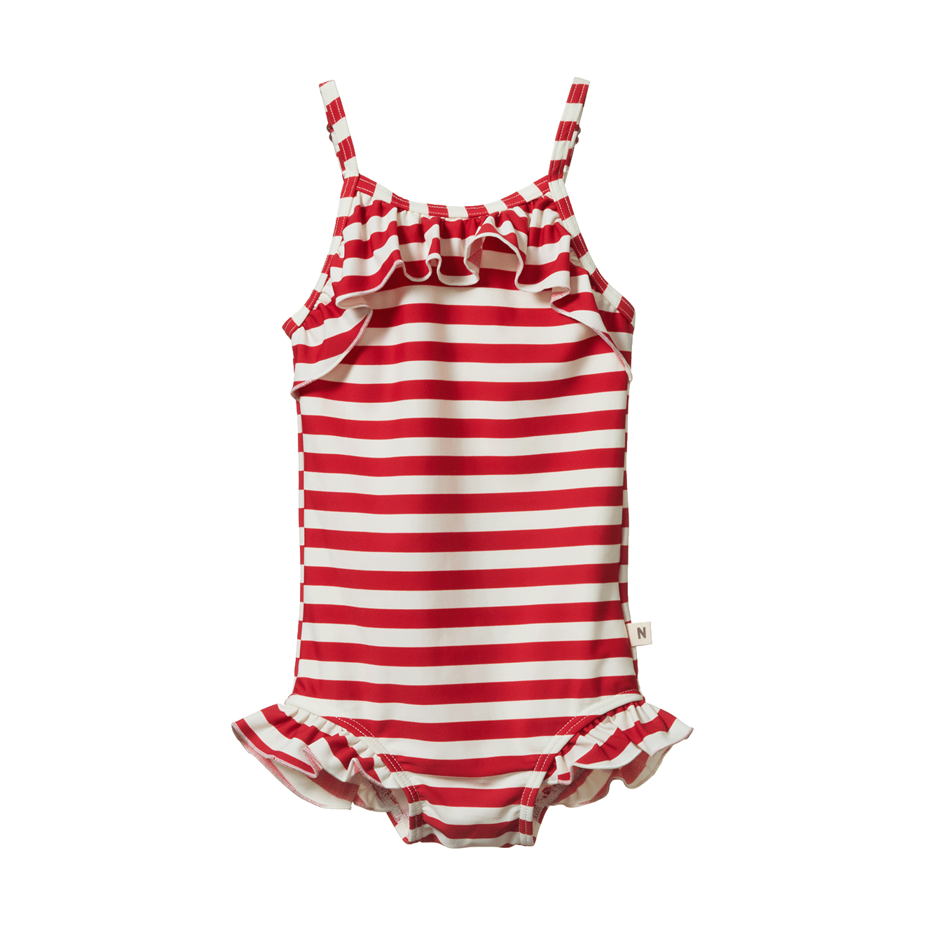 Nature Baby Frill Swimsuit - Red Sea Stripe