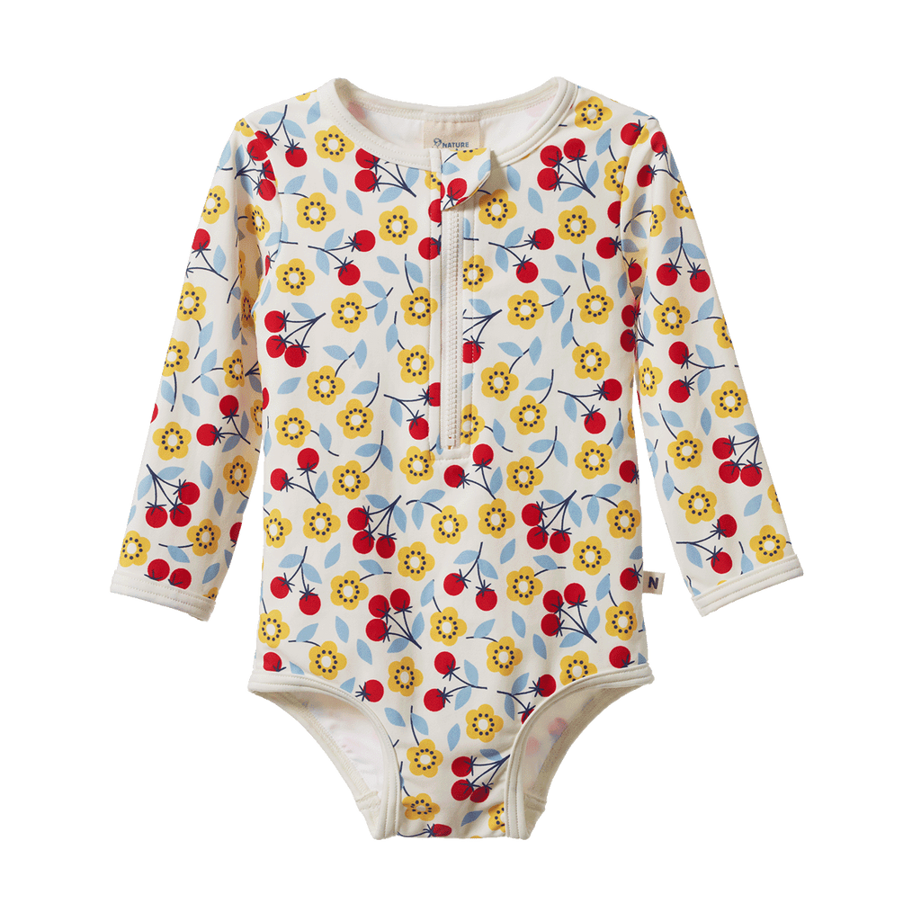 One Piece Bathing Swimsuit - Kitchen Garden Print