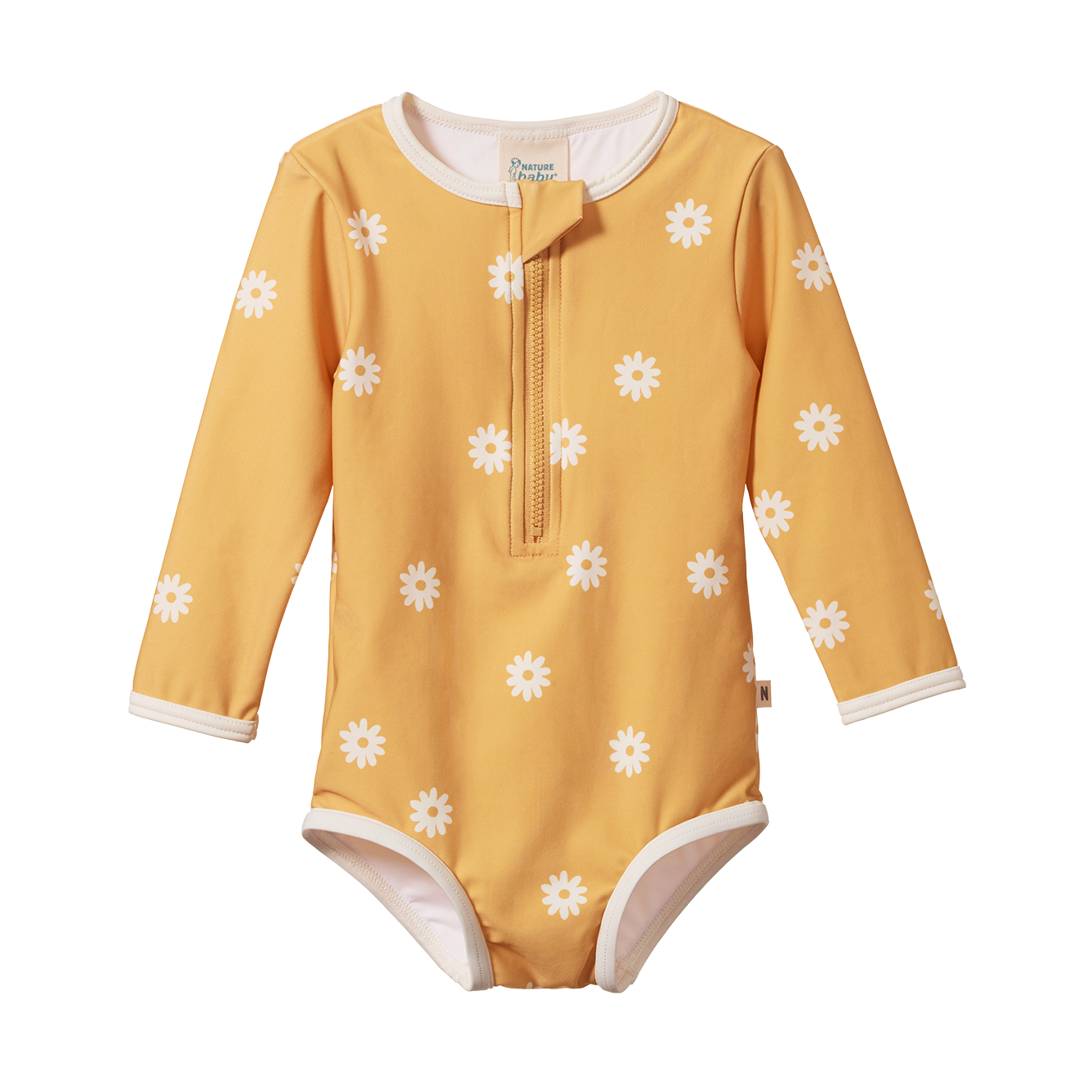 One Piece Bathing Swimsuit - Chamomile Sunshine Print