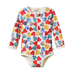 One Piece Bathing Swimsuit - Painted Delphine Print