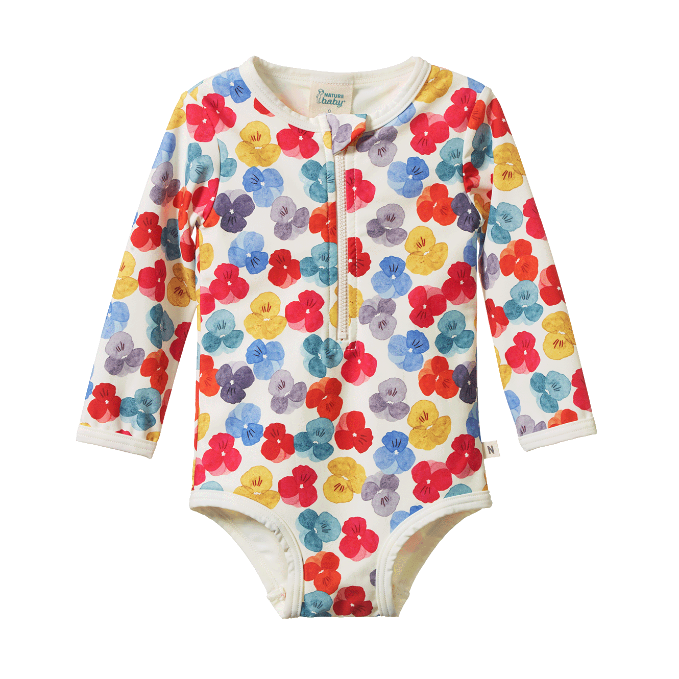Nature Baby One Piece Bathing Swimsuit - Painted Delphine Print