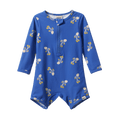 One Piece Bathing Trunks - Fish Fable Blue Print