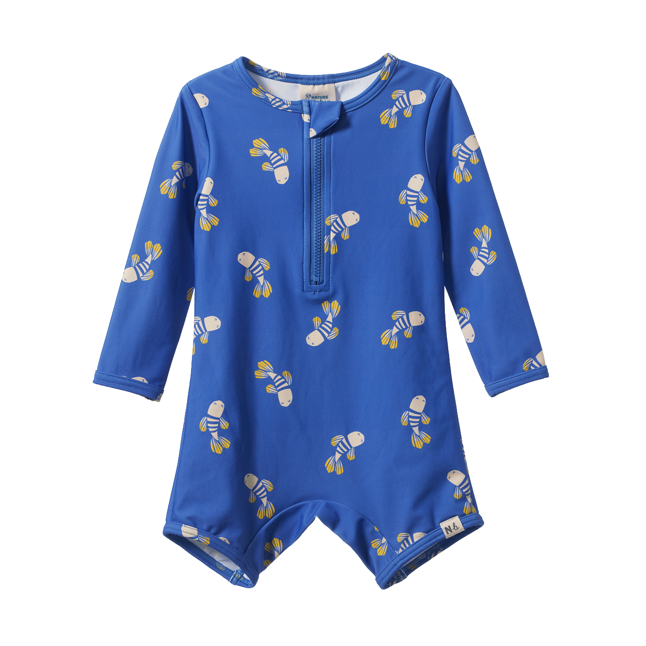One Piece Bathing Trunks - Fish Fable Blue Print