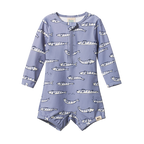 One Piece Bathing Trunks - South Seas Blue Print