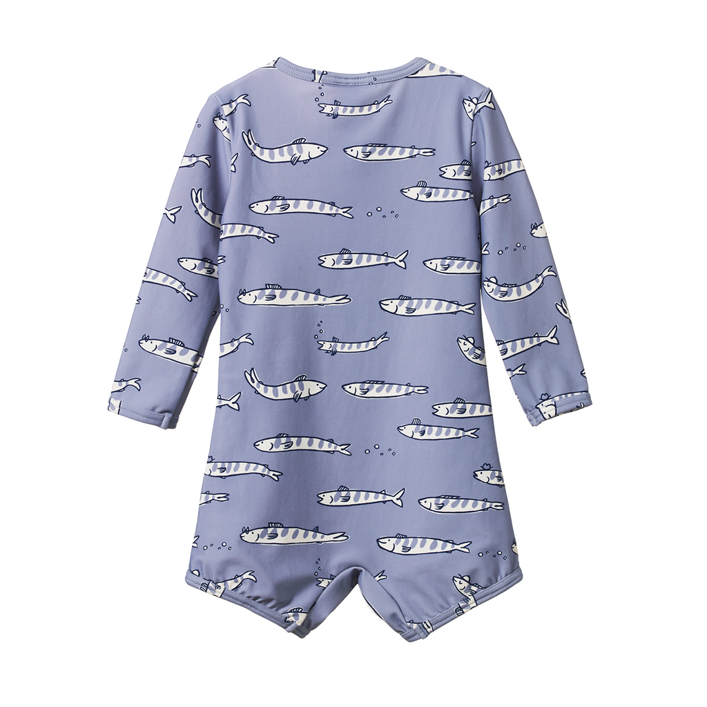 One Piece Bathing Trunks - South Seas Blue Print