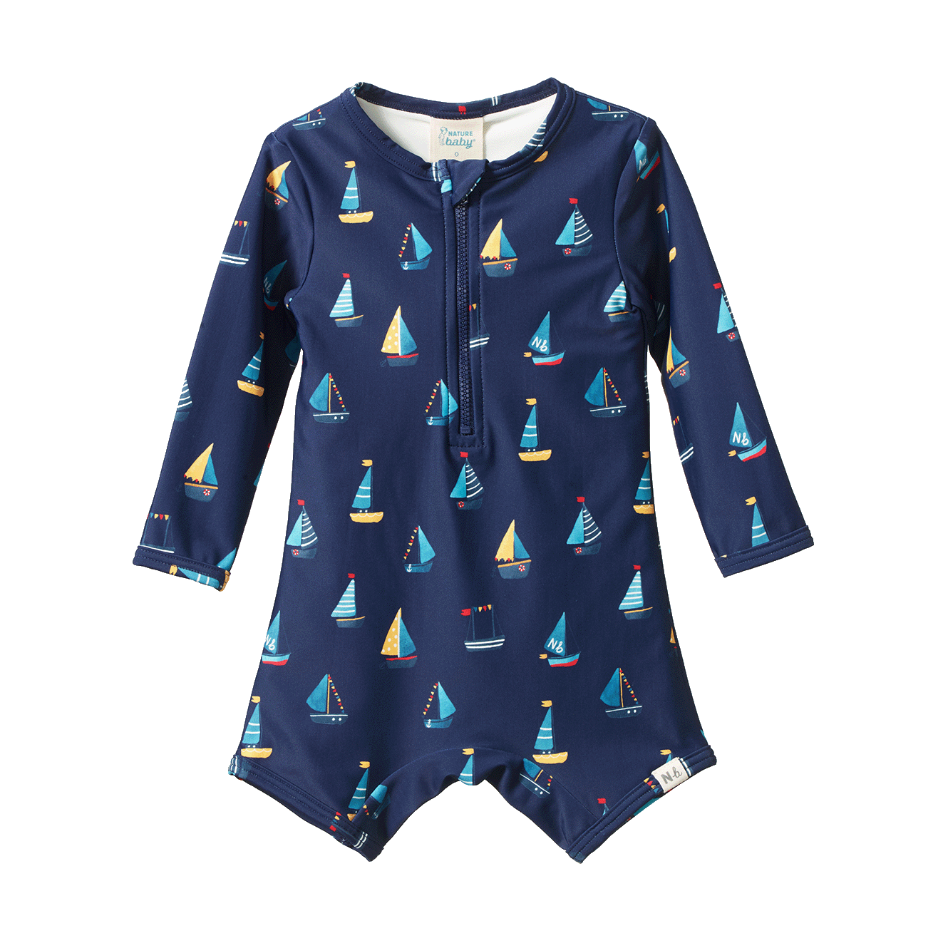 Nature Baby One Piece Bathing Trunks - Regatta Navy Print