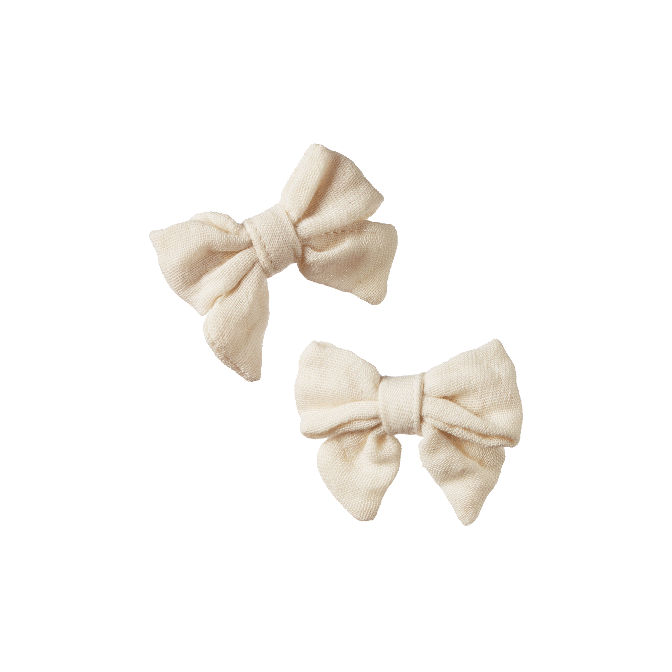 Nature Baby Bow Hair Clips 2 Pack - Natural Crinkle