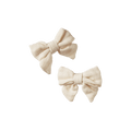 Bow Hair Clips 2 Pack - Natural