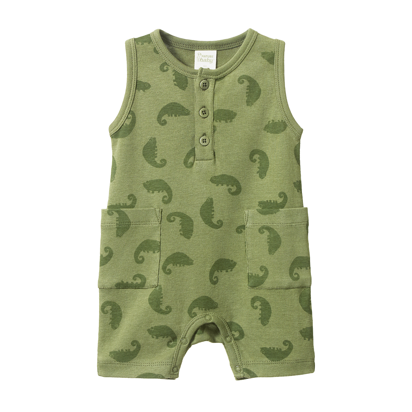 Nature Baby Camper Suit - Chameleon Print