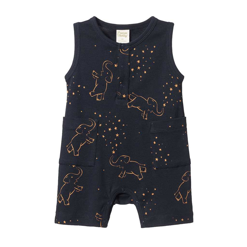 Nature Baby Camper Suit - Fairground Navy Print