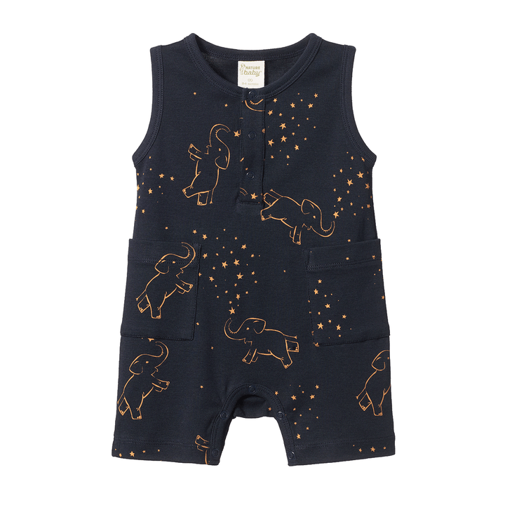 Nature Baby Camper Suit - Fairground Navy Print
