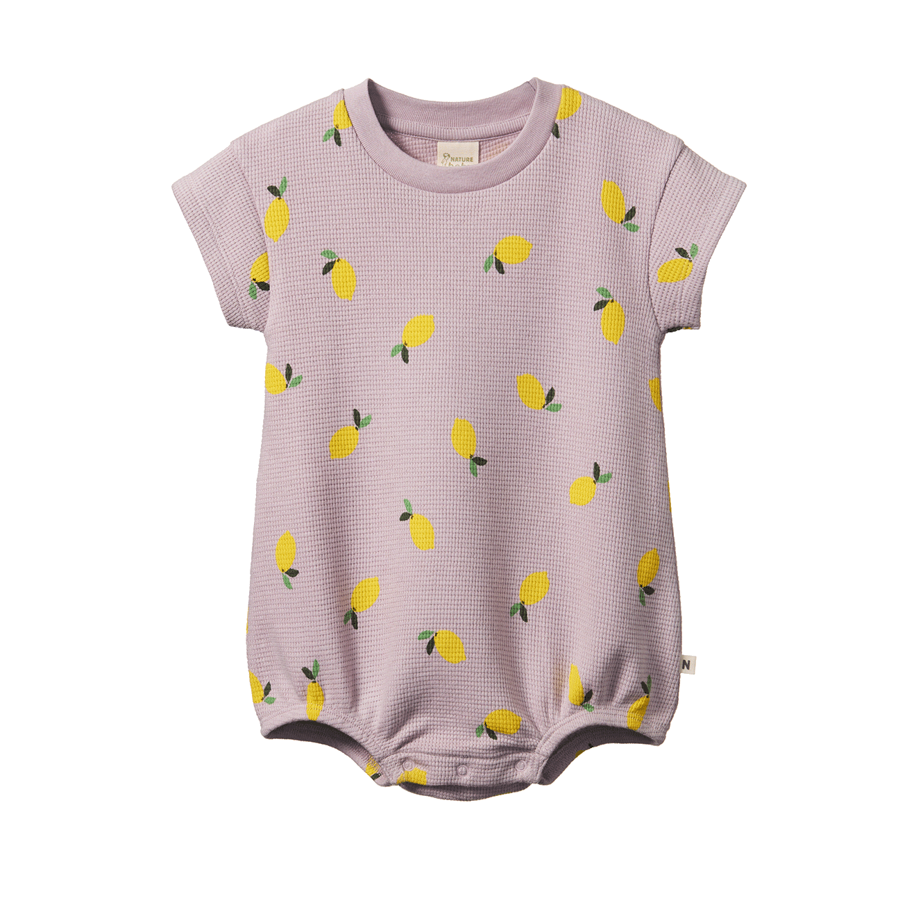 Juno Romper Waffle - Lilac Lemon Print