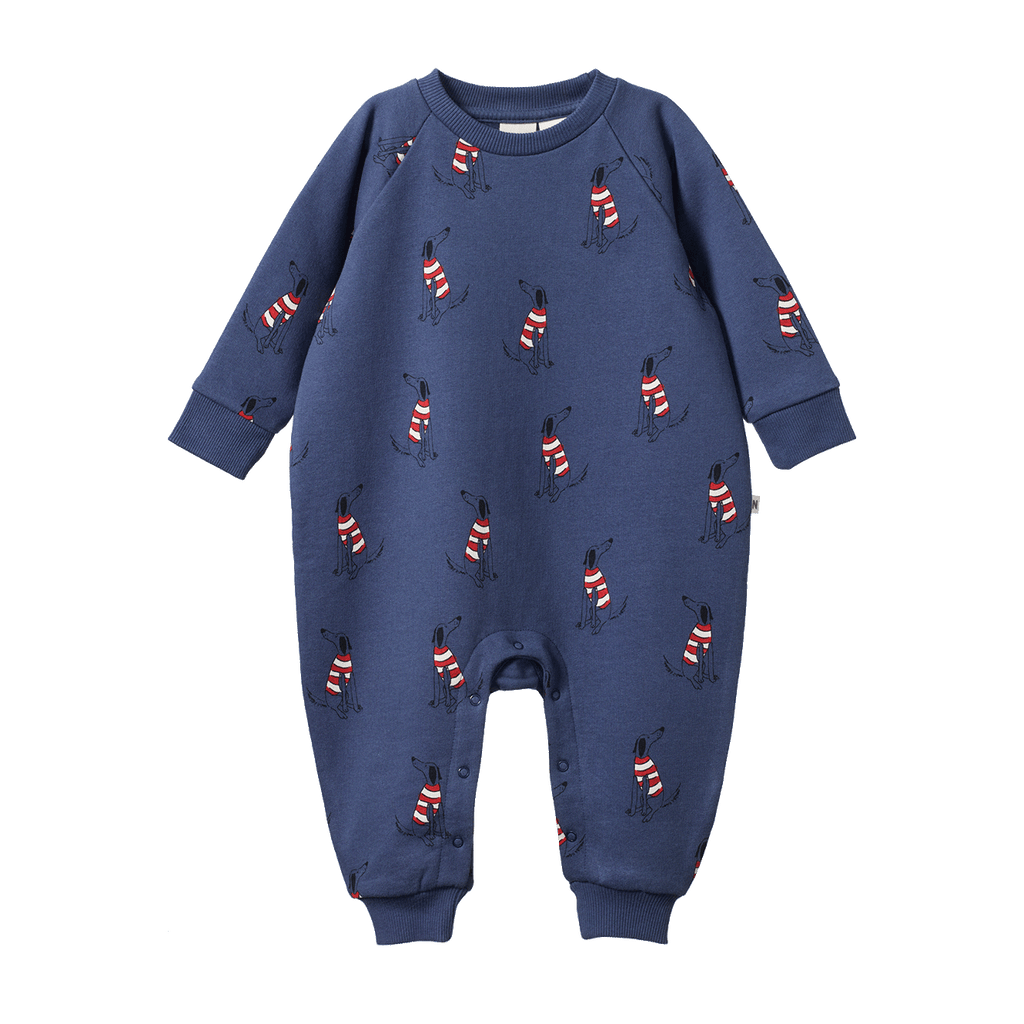 Long Sleeve Juno Romper - Best Friend Indigo Print