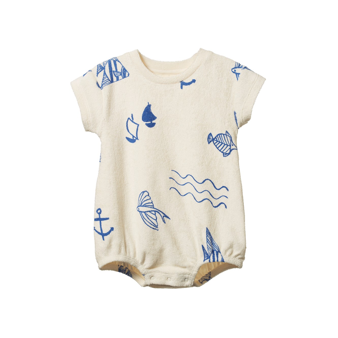 Juno Romper Terry - Atlantic Print Terry