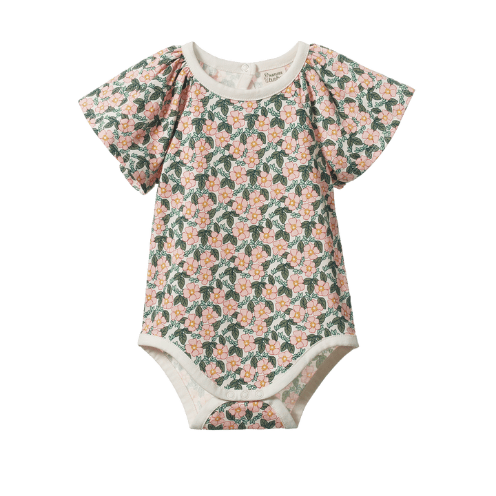 Nature Baby Faye Bodysuit - Garland Print