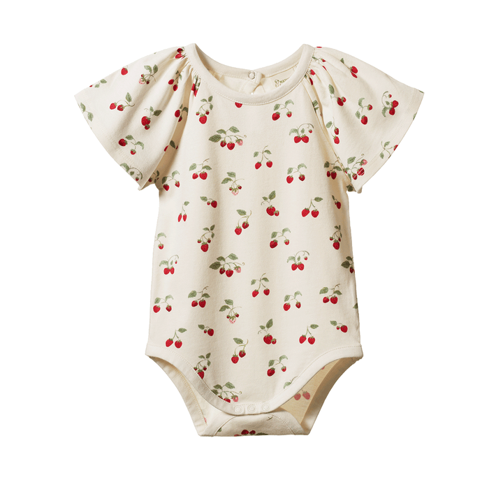 Nature Baby Faye Bodysuit - Strawberry Blush
