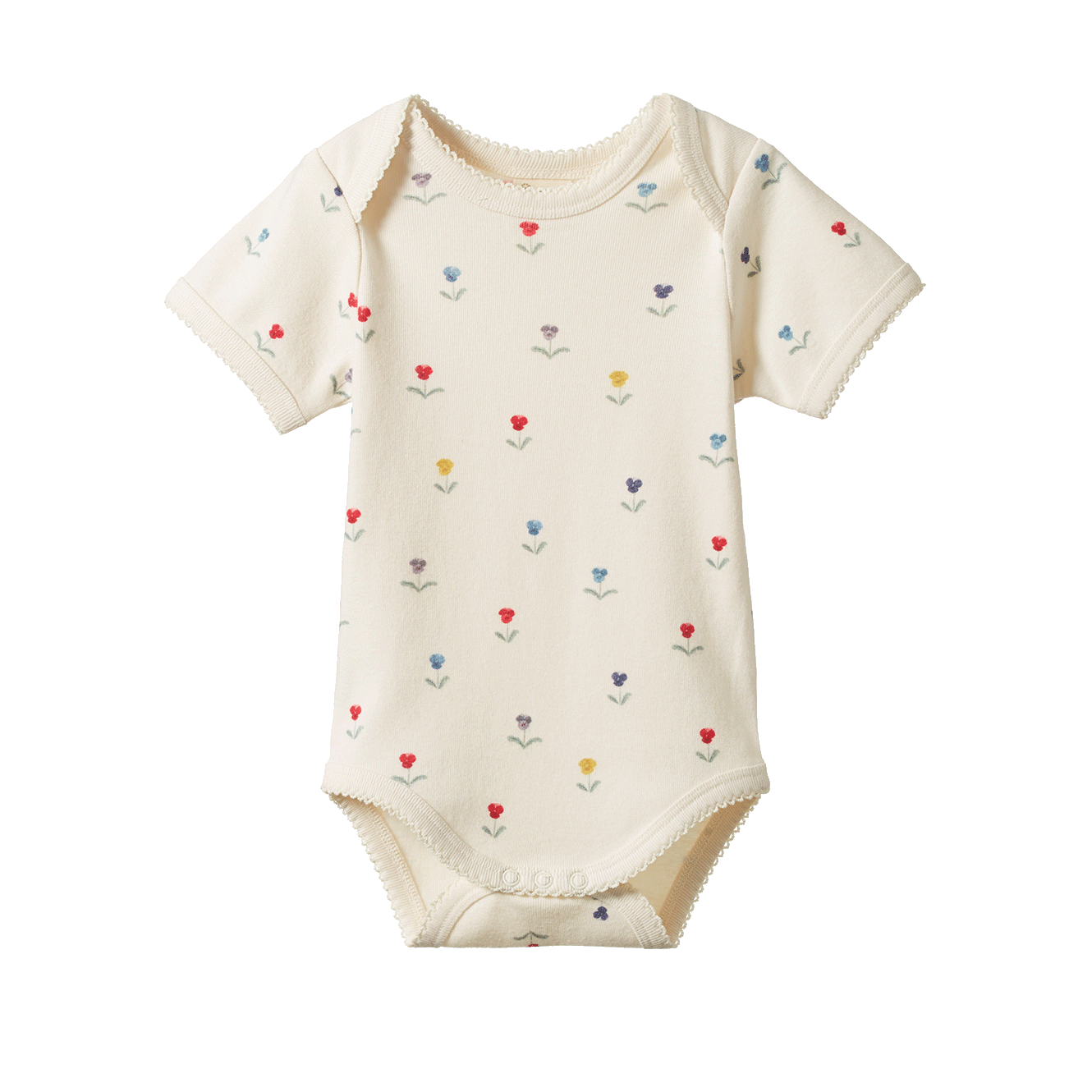 Nature Baby Short Sleeve Bodysuit - Delphine Print