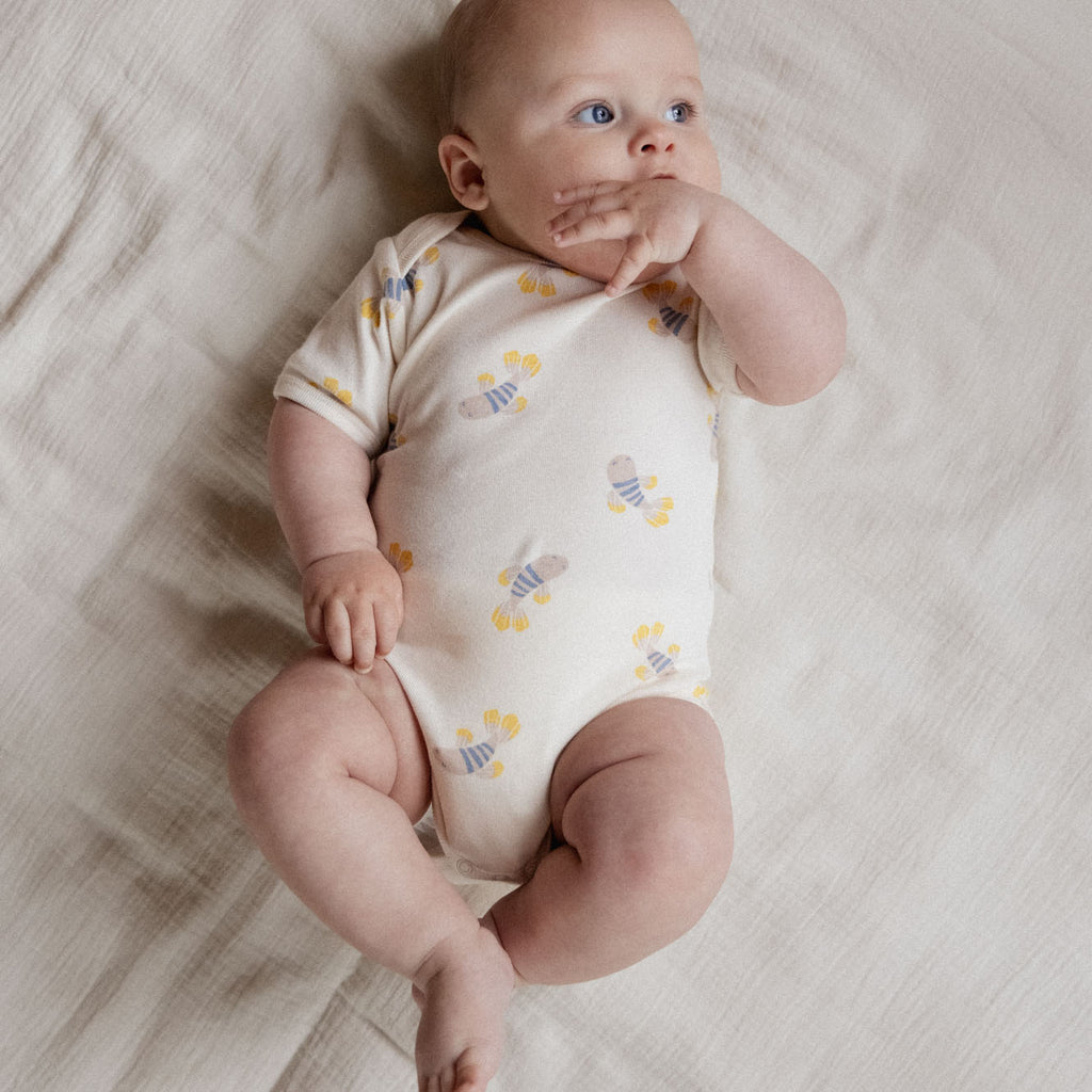 Short Sleeve Bodysuit - Fish Fable Print