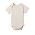Short Sleeve Bodysuit - Lilac Pinstripe