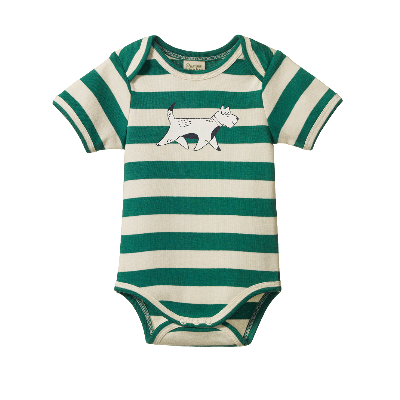 Short Sleeve Bodysuit - Dog Walk Peppermint Print