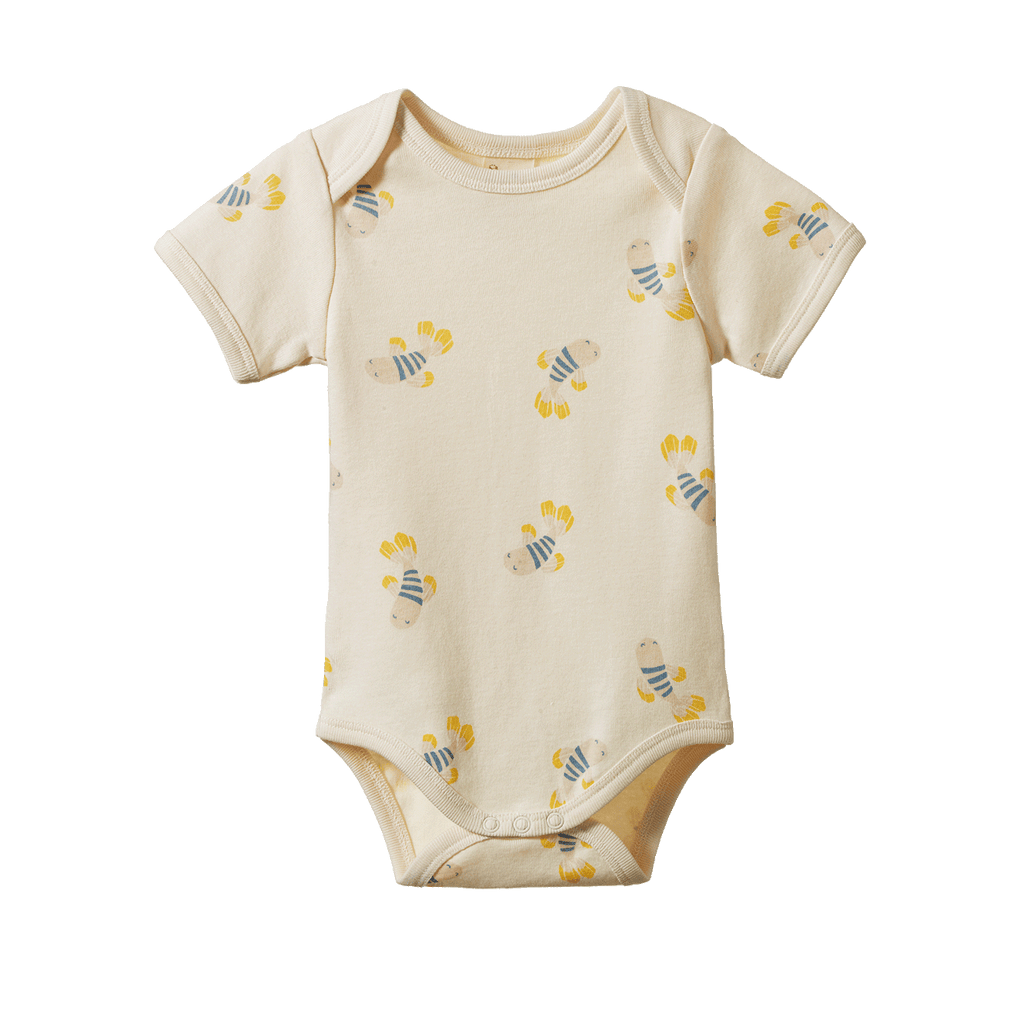 Short Sleeve Bodysuit - Fish Fable Print