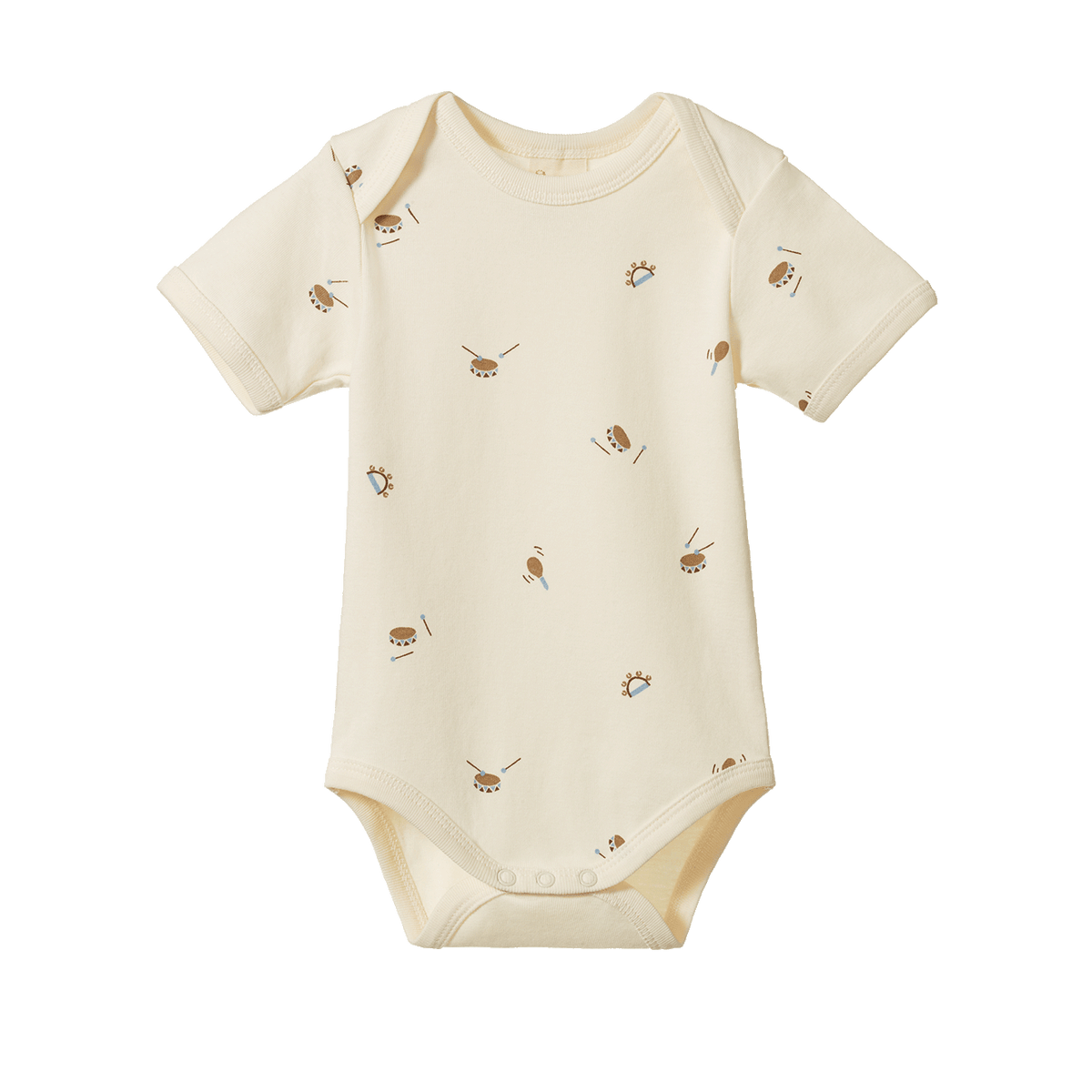 Short Sleeve Bodysuit - Mini Music Print